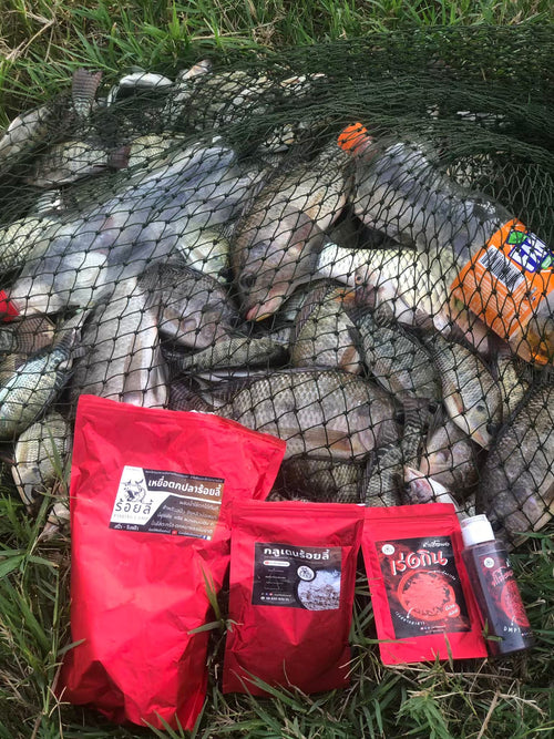 4 สหายสายหาบ (กลูเตน) | เหยื่อตกปลา หัวเชื้อตกปลา ชิงหลิว สะปิ๋ว เหยื่อปลานิล และ ปลากินพืช