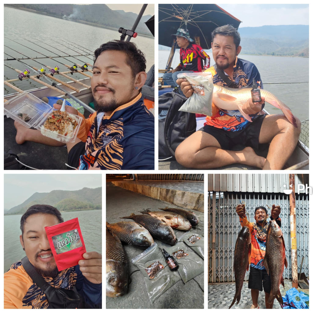 ผงบูสต์ ร้อยลี้ – 500g | หัวเชื้อตกปลา เหยื่อตกปลา ผงหมักเย็น อมิโนเข้มข้น สำหรับตกปลาหน้าดิน