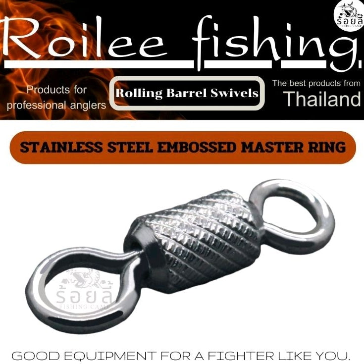ลูกหมุนร้อยลี้ ลูกหมุนสแตนเลส ตกปลา ไม่เป็นสนิม หมุนลื่น แรงดึงสูง
